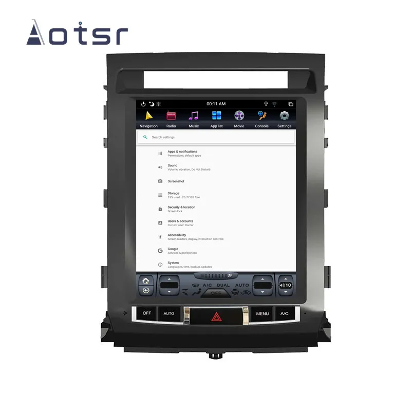 Clearance Android 8.1 Tesla style Car DVD Player GPS Navigation for Toyota Land Cruiser LC200 2008-2015 car auto stereo Radio head unit 4G 11