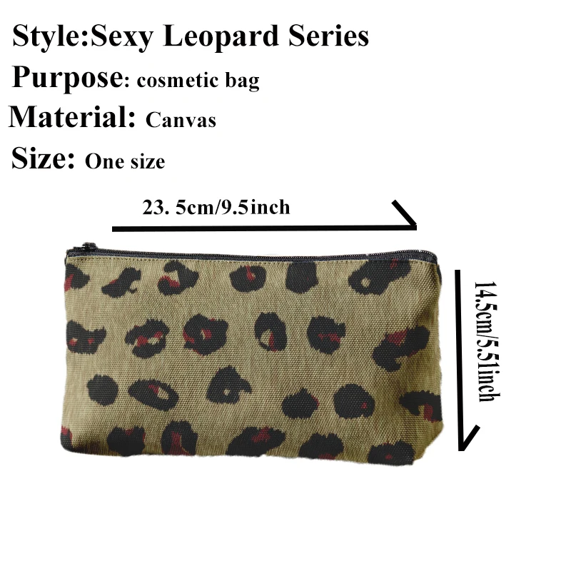 Sexy Leopard Print Makeup Bag Fashion 