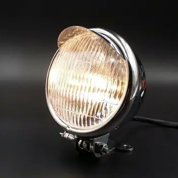 

5.5" Chrome Motorcycle Headlight for Cruiser Chopper Cafe Racer Bobber Custom