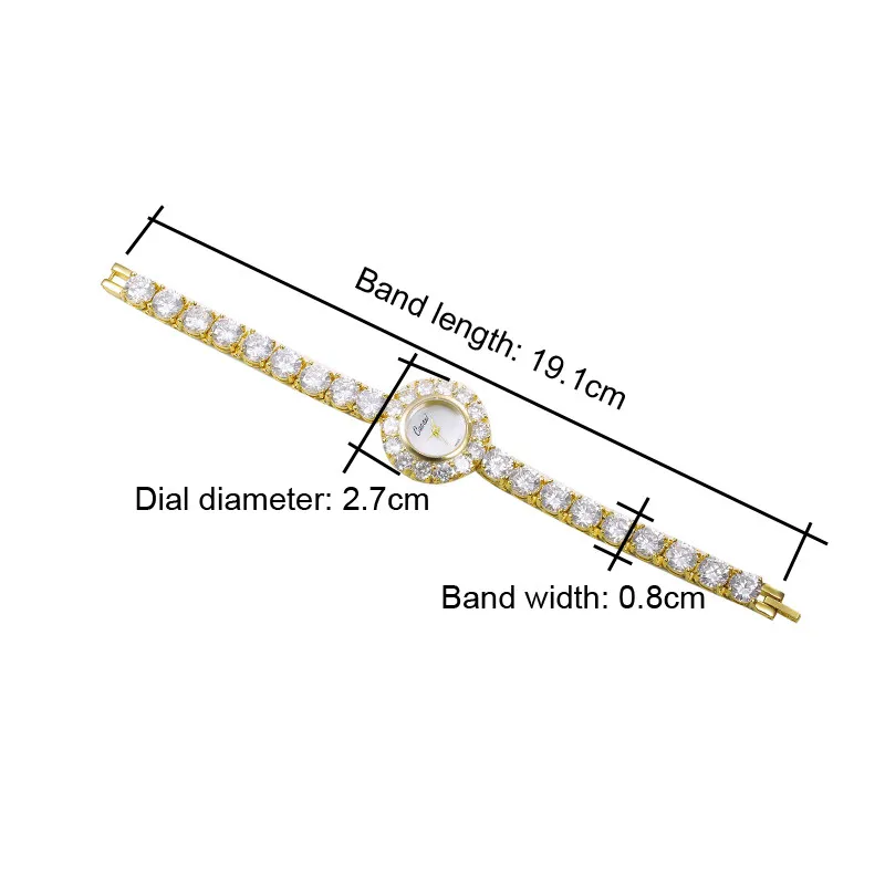 Роскошные женские часы Cacaxi, украшенные цирконием, латунный браслет, наручные часы для девушек, элегантные часы Coste Relogios Feminino A173