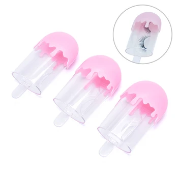 

Luxury False Eyelash Ice Cream Suitcase Empty Fake Lash Storage Packaging Box Unique Eyelash Luggage Case Suitcase