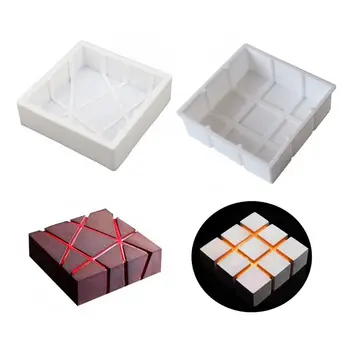 

2 Pack Geometric Shape Silicone Cake Bread Pie Flan Tart Molds Non-stick for Christmas Valentine's Daybirthday Party Diy