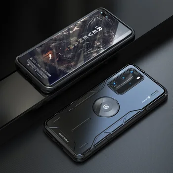 

Luxury Shockproof Armor Cases For Huawei P40 Pro P30 Mate 20 Phone Metal Bumper Light Back Covers P 40 P 30 P40Pro 20Pro 30Pro