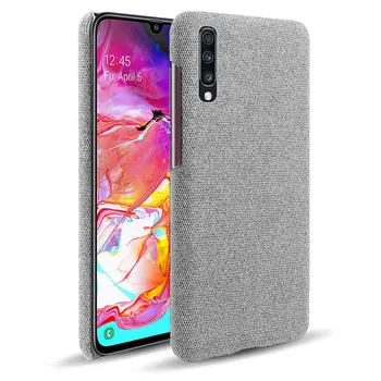 Перейти на Алиэкспресс и купить Чехлы для Samsung Galaxy A10 A10S A20 A20E A20S A30 A40 A50 A51 A60 A71 A70 A70S A80 A90 5G Тонкий ретро тканевый жесткий чехол для телефона