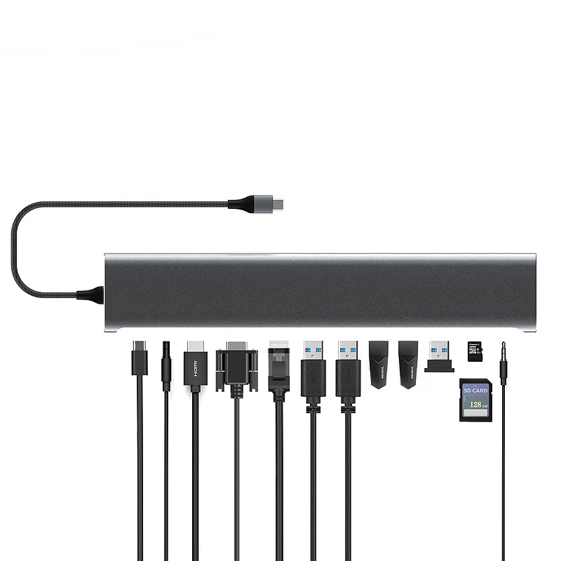 

Bakeey 13-in-1 USB Docking Station Type-C HUB to HDMI RJ45 Multi USB3.0 Power Adapter For MacBook-Pro Air Dock 3 Port HUB Splitt