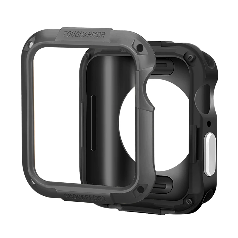 SGP защитный чехол с крышкой для Apple Watch чехол 38/42 мм 40 мм 44 ПК чехол для наручных часов iwatch, 5, 4, 3, 2, 1 прикрепляющийся к рама оболочка аксессуары - Цвет: gray