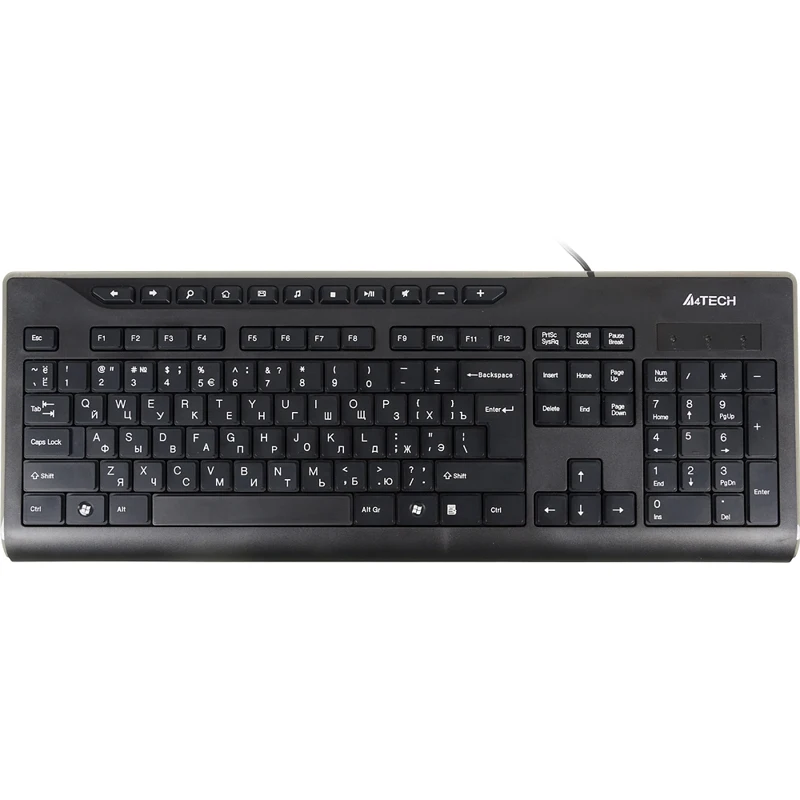 Клавиатура A4 KD-800 черный USB slim Multimedia
