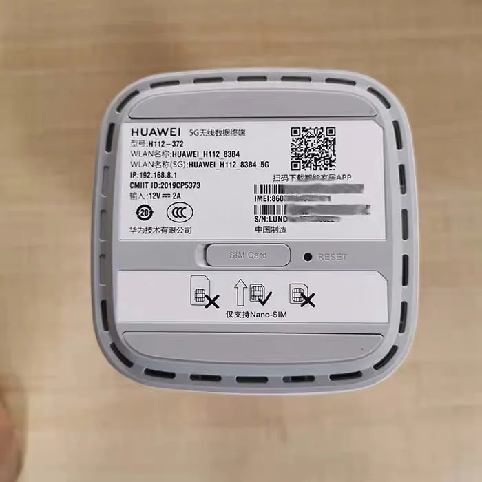 Huawei 5G CPE Pro(H112-372) 5G NSA+ SA(n41/n77/n78/n79), 4G LTE(B1/3/5/7/8/18/19/20/28/32/34/38/39/40/41/42/43) CPE беспроводной маршрутизатор