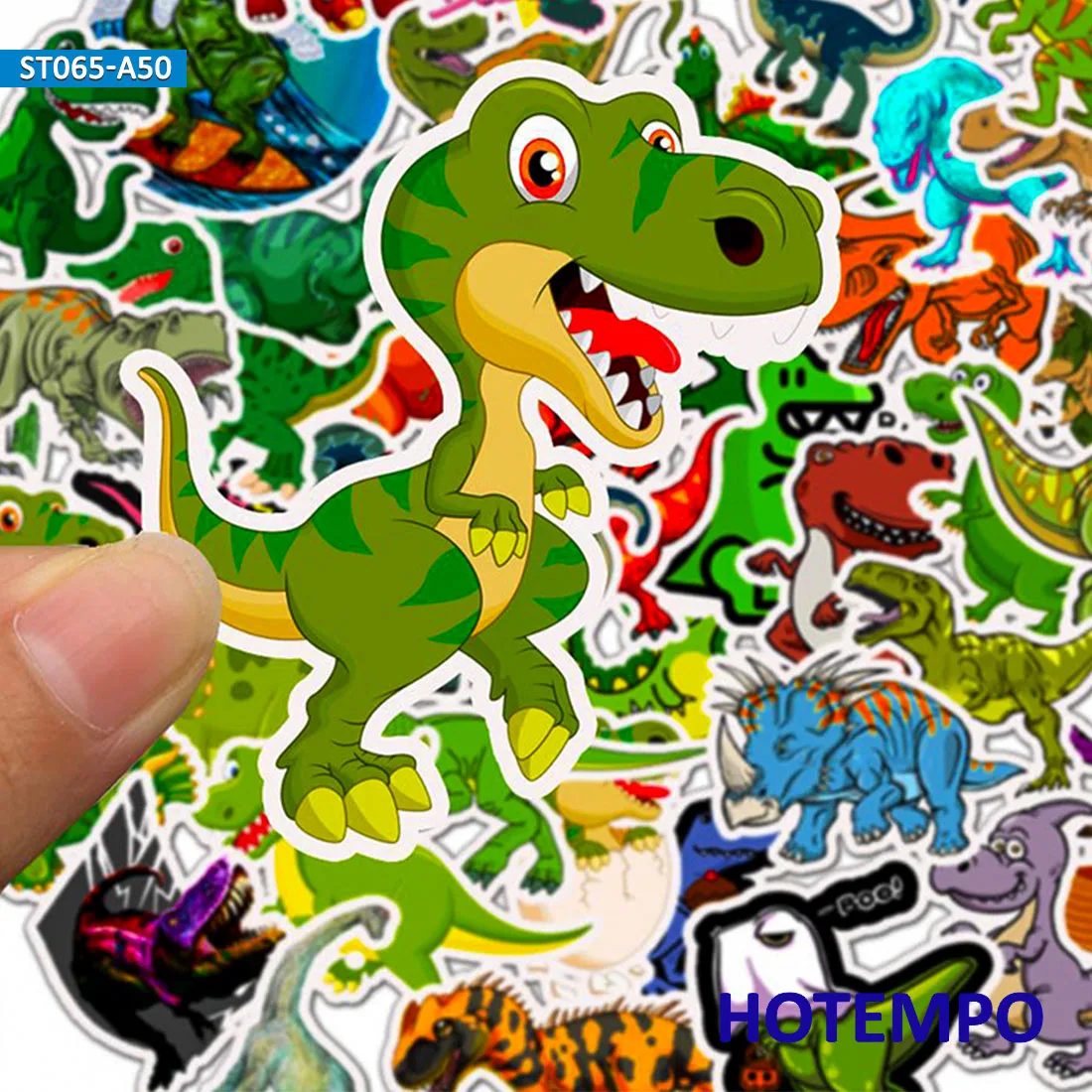 50pcs Cute Dino Anime Dinosaur Stickers for Boy Children Kids Gift Scrapbooking Stationery Mobile Phone Laptop Cartoon Stickers