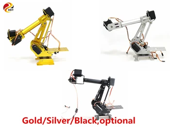 

SZDOIT Full Metal 6DOF Robotic Platform Aluminum Alloy 6-Axis Robot Arm 6pcs Servos DIY for Arduino Education