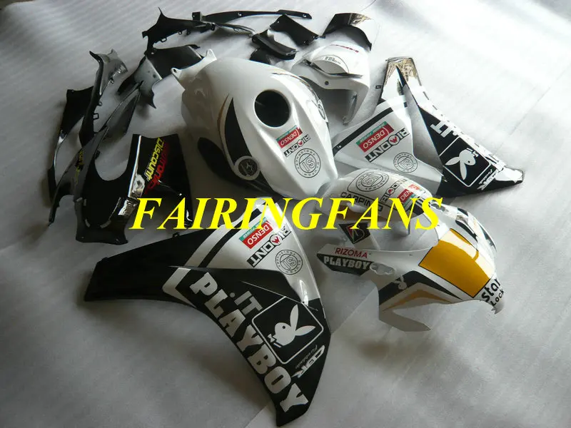 Инжекторный комплект для HONDA CBR1000RR 08 09 10 11 CBR 1000 RR CBR 1000RR 2008 2011 черно белые Обтекатели Кузов+ подарки HM37