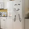 Funny Eating Drinking Smiley Face Wall Stickers For Dining Room Home Decoration Diy Vinyl Art Wall Decal Refrigerator Sticker ► Photo 3/6