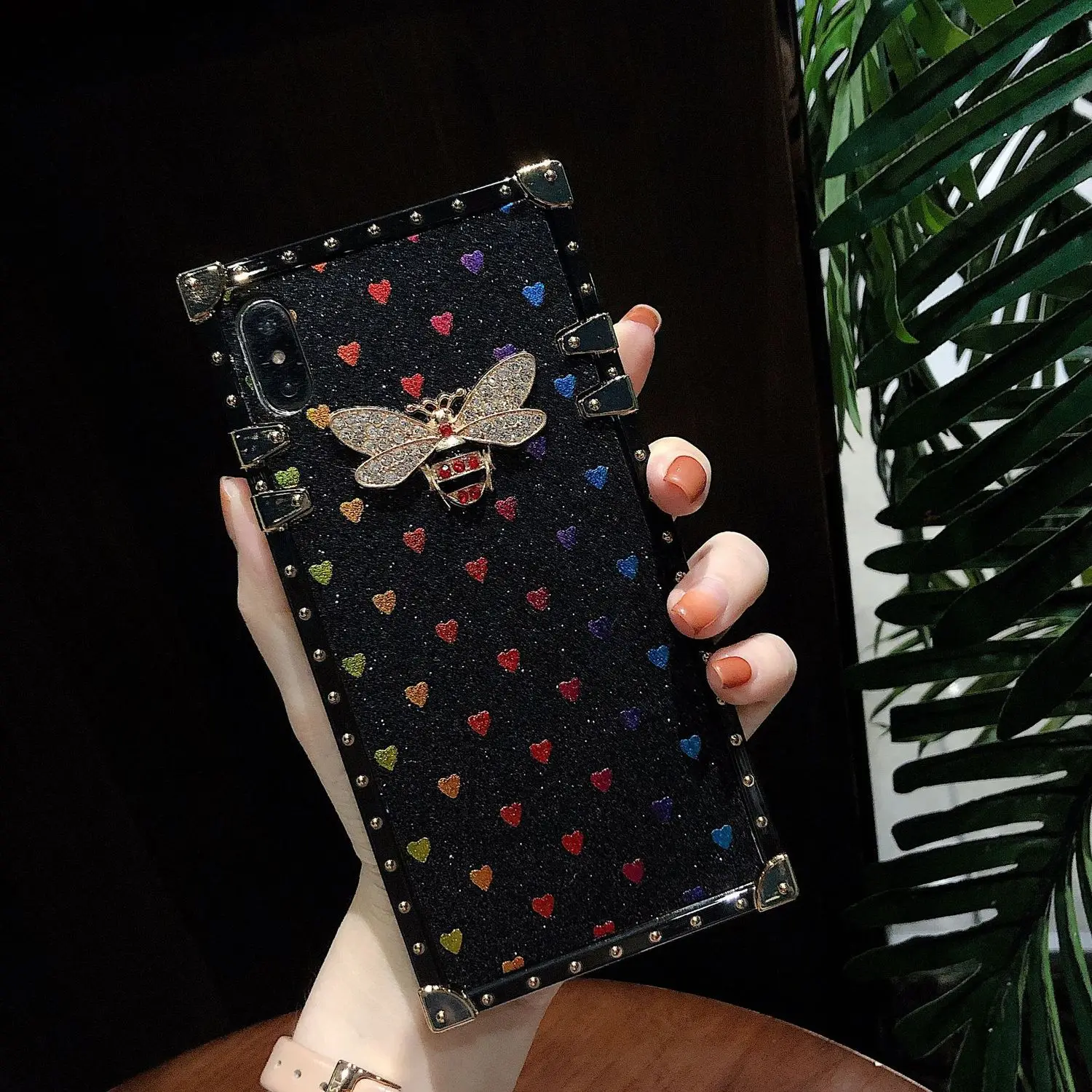 VOZRO Tide Bees Shimmering For Iphone 8 Plus 6s 6 X 7 Case Love Hand Shell 4