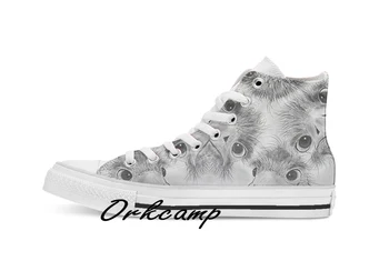 

Who s down there Custom Casual High Top lace-up Canvas shoes sneakers Drop shipping