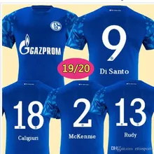 19 20 Schalke домашняя синяя футболка для футбола Schalke 04 футболки для футбола Uth 8 Serdar 10 Bentaled Caligiuri футбольные майки