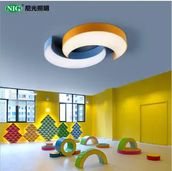 

Creative Moon Children Ceiling Lamp Boys and Girls Warm Room light in the bedroom Simple Modern Kindergarten Lamps LED