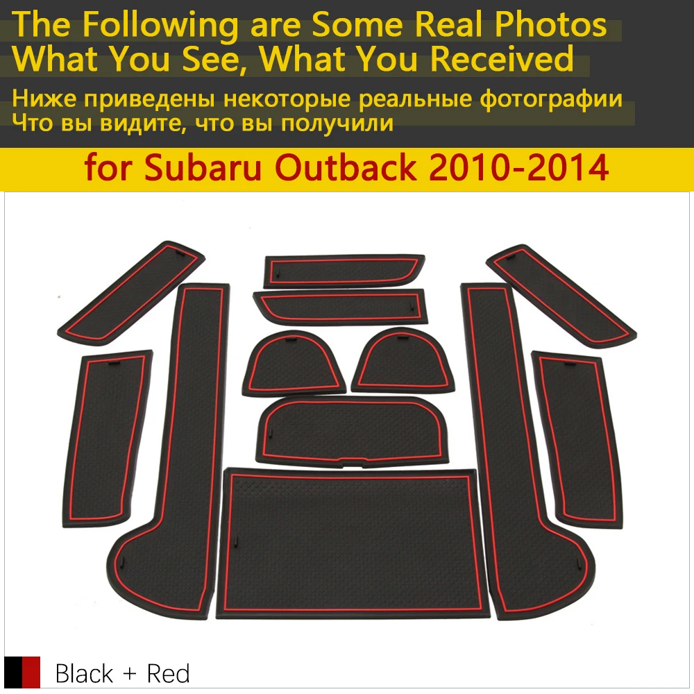 Противоскользящий резиновый коврик для двери Subaru Outback 2010~, аксессуары, автомобильные наклейки, коврик для телефона 2011 2012 2013
