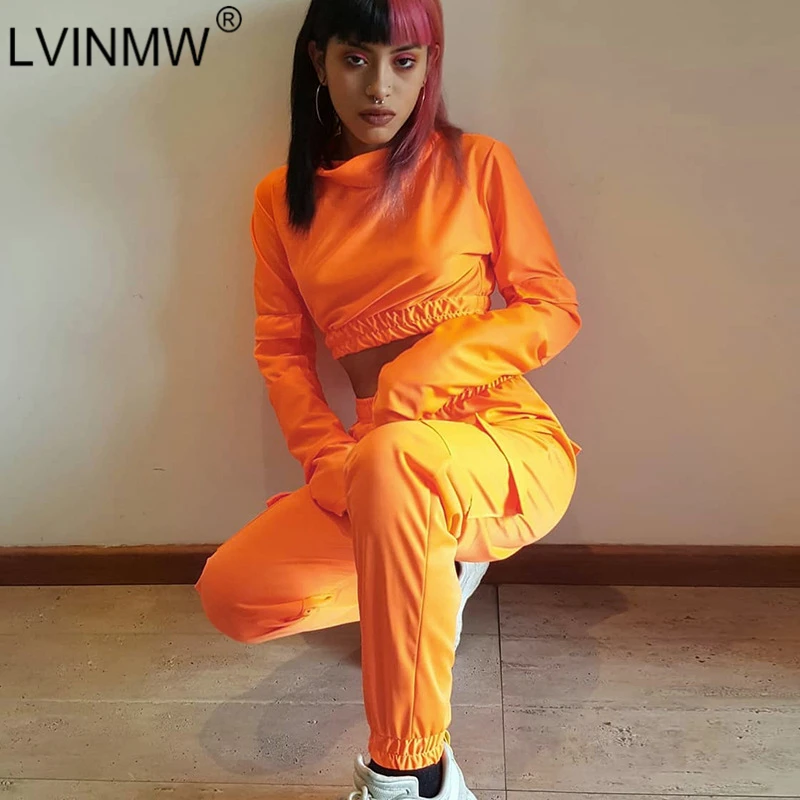 LVINMW повседневная оранжевая толстовка комплект из двух предметов водолазка с