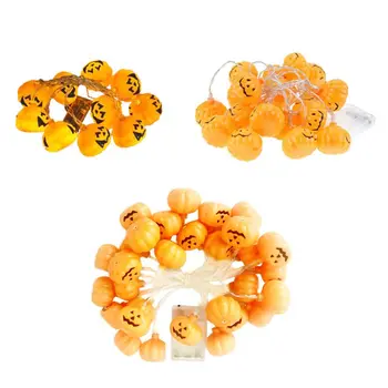 

10/20/30 LEDs Cute Smiley Pumpkin String Light Halloween Easter Day Home Party Q0KF
