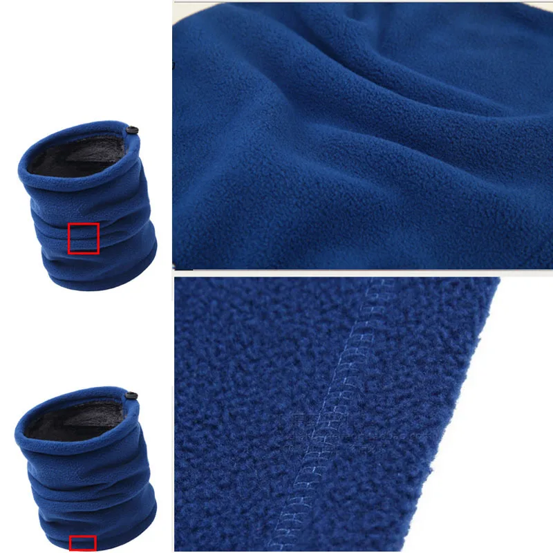 Unisex Outdoor Fleece Bib Double Warm Collar Scarf Sports Windproof Mask Breathable adjustable Scarf