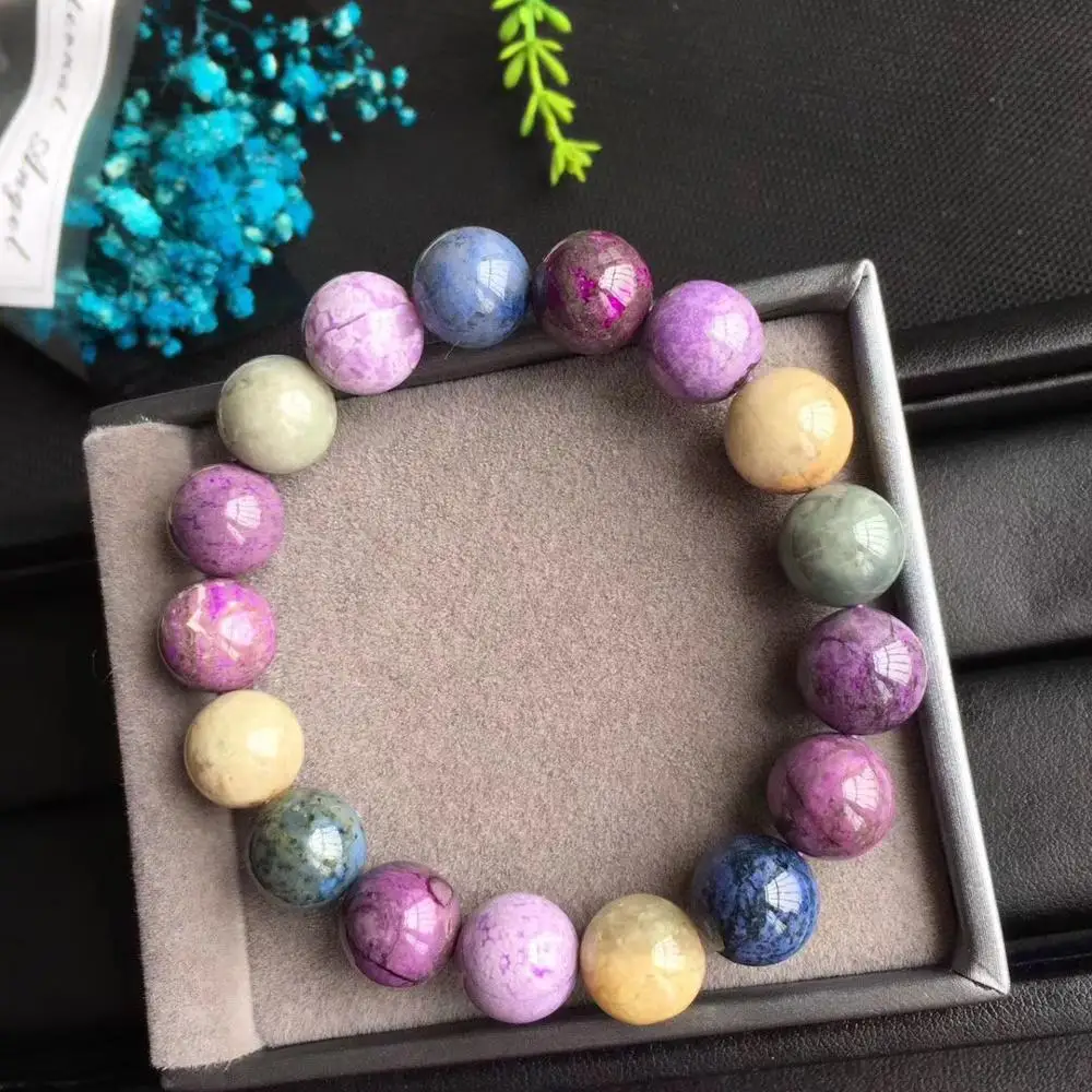 

11.5mm Natural Purple Sugilite Bracelet For Woman Lady Anticancer Beads Stretch South Africa Stone Crystal Fashion Jewelry AAAAA