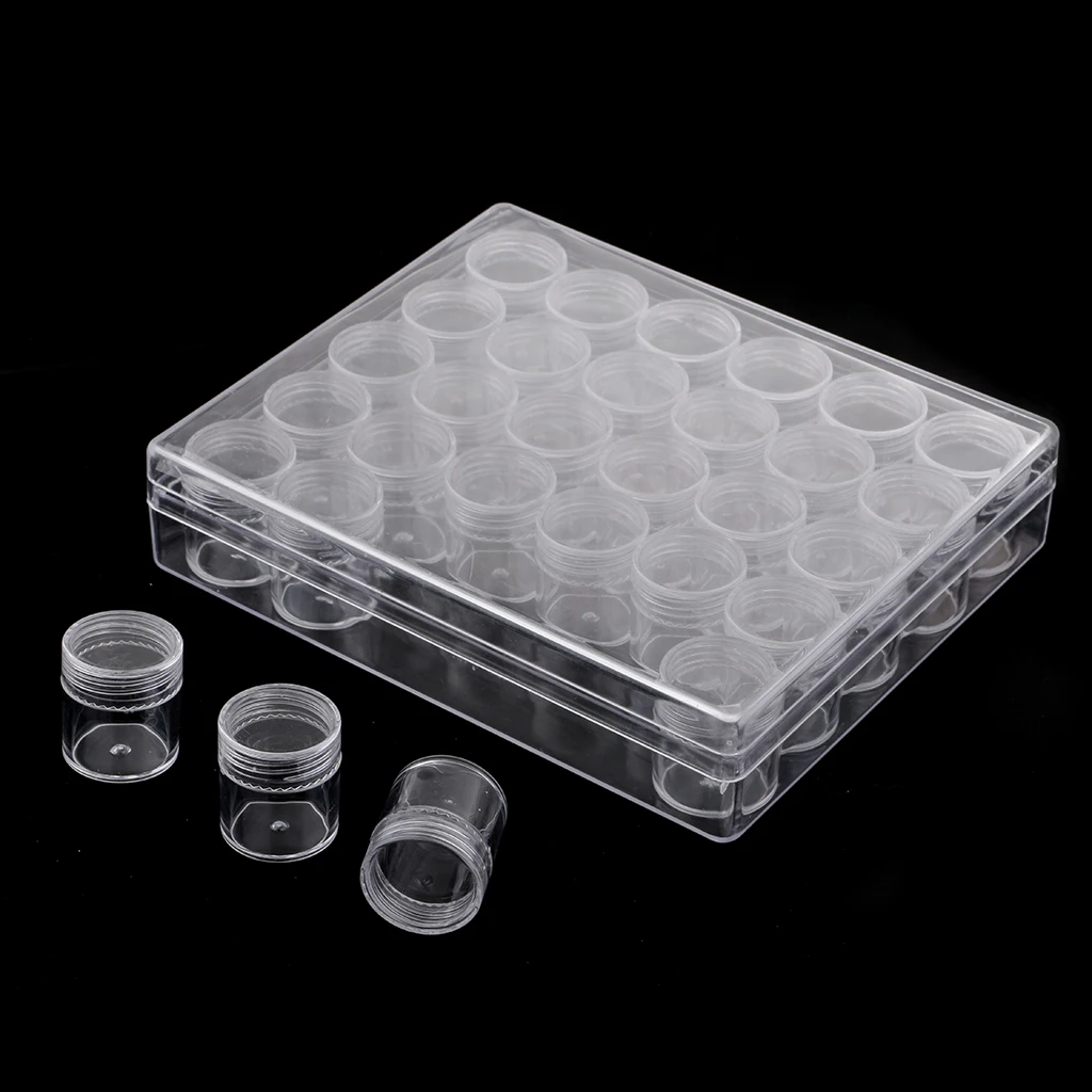 Plastic 30 Slots Jewelry Small Craft Beads Storage Box Organizer Containers Jars Plastic 30 Slots Jewelry Small Craft Beads Storage Box Organizer Containers Jars