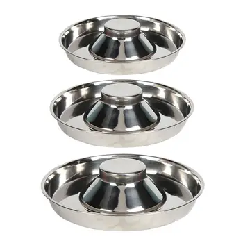 

Stainless Steel Pet Dog Bowl Puppy Litter Food Feeding Dish Feeder Water Bowl