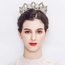 Amazon стиль Круглая Корона невесты Европа и Америка барокко Искусственный алмаз Корона свадебное платье головной убор торт Корона