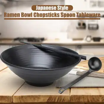 

Japanese Style Ramen Bowl Chopsticks Soup Noodle Dining Set Malatang Bowl Melamine Commercial Tableware Kitchen Tools Dinnerware