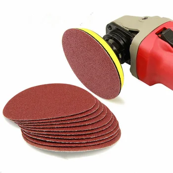 

100pcs Sanding Discs Hook&Loop Backed Pad Sandpaper 3inch 75mm Semi-rough