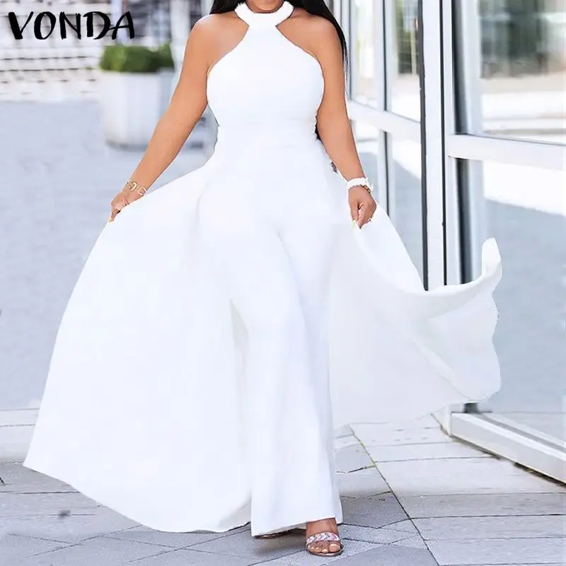 Overalls For Women Summer Jumpsuits Solid Color Jumpsuits 2022 VONDA