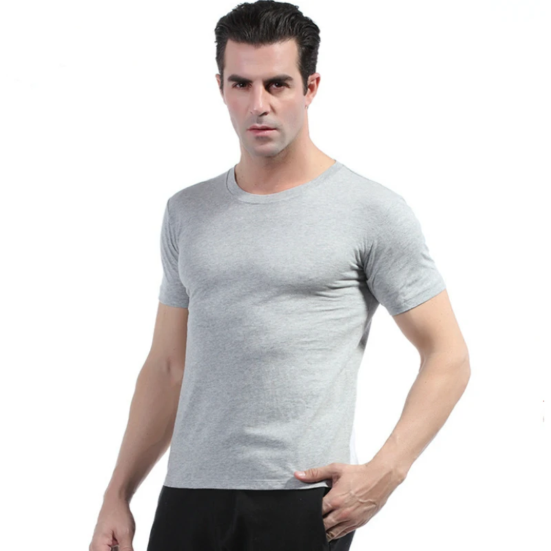 

Men T Shirt Summer Short Sleeved Round Neck Solid Color Thin Casual TShirt Modal Comfortable Breathable T Shirts Male Streetwear