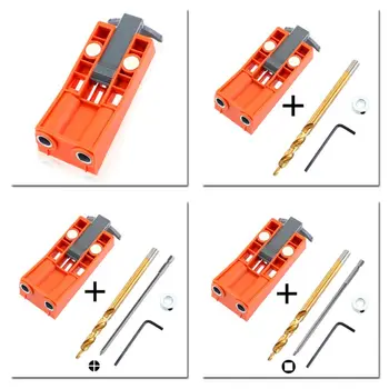 

9.5mm Oblique Hole Locator Drill Guide Magnetic Hole Pocket Jig Kit Furniture Punching Positioner Woodworking Tools
