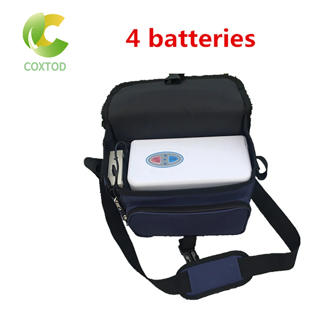 

COXTOD 4 batteries Genuine Portable Oxygen Concentrator home travel with car recharger