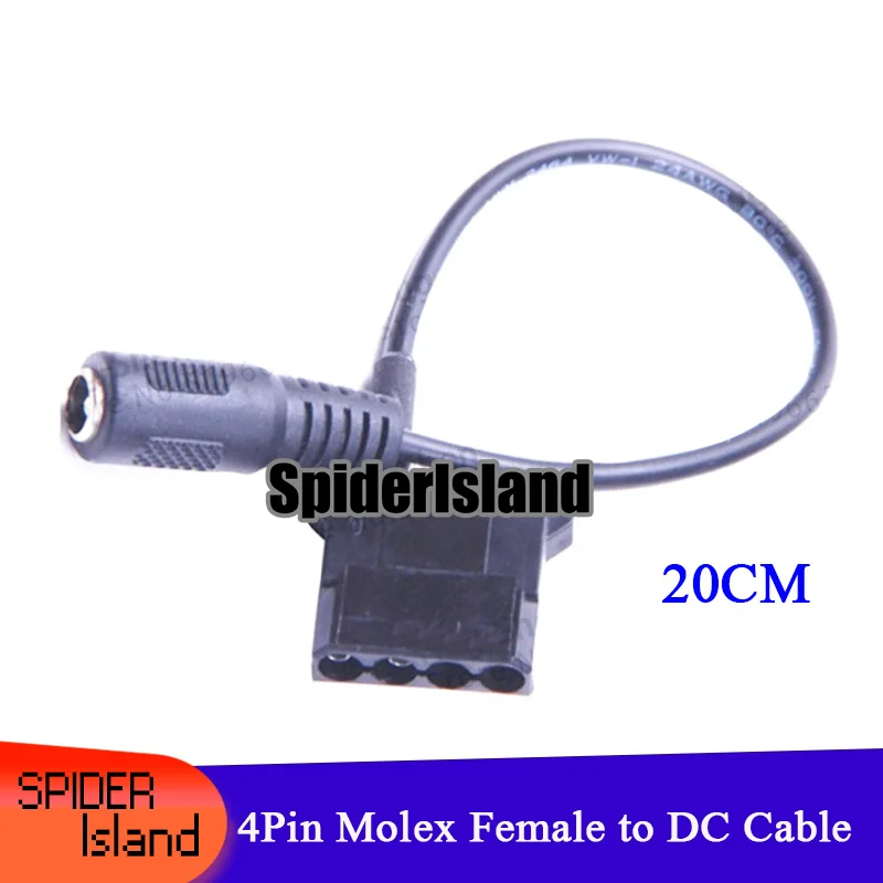 

20 шт./лот Новый 4Pin Molex Female to DC 5,5*2,1mm Female адаптер кабель, 12 В Бесплатная доставка
