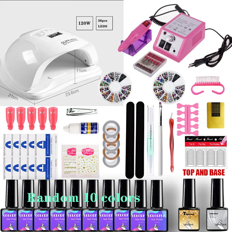 

Manicure Set for Nail Kit with 54W/6W led Nail lamp 20000RPM Nail drill Machine Nail Polish Kit Acrylic Kit Nail Art Tools Set