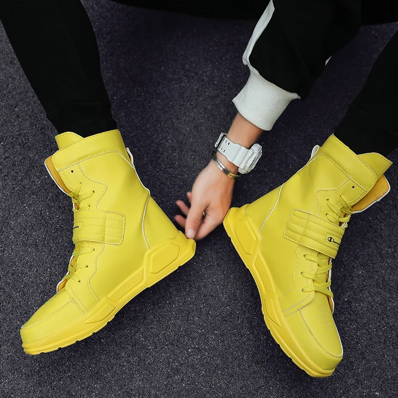 Korean Version High-top Shoes Martin Boots Tide Men'sCasual Shoes Non-slip Outdoor Leisure Sneakers Men's Fashion Sneakers 39-45