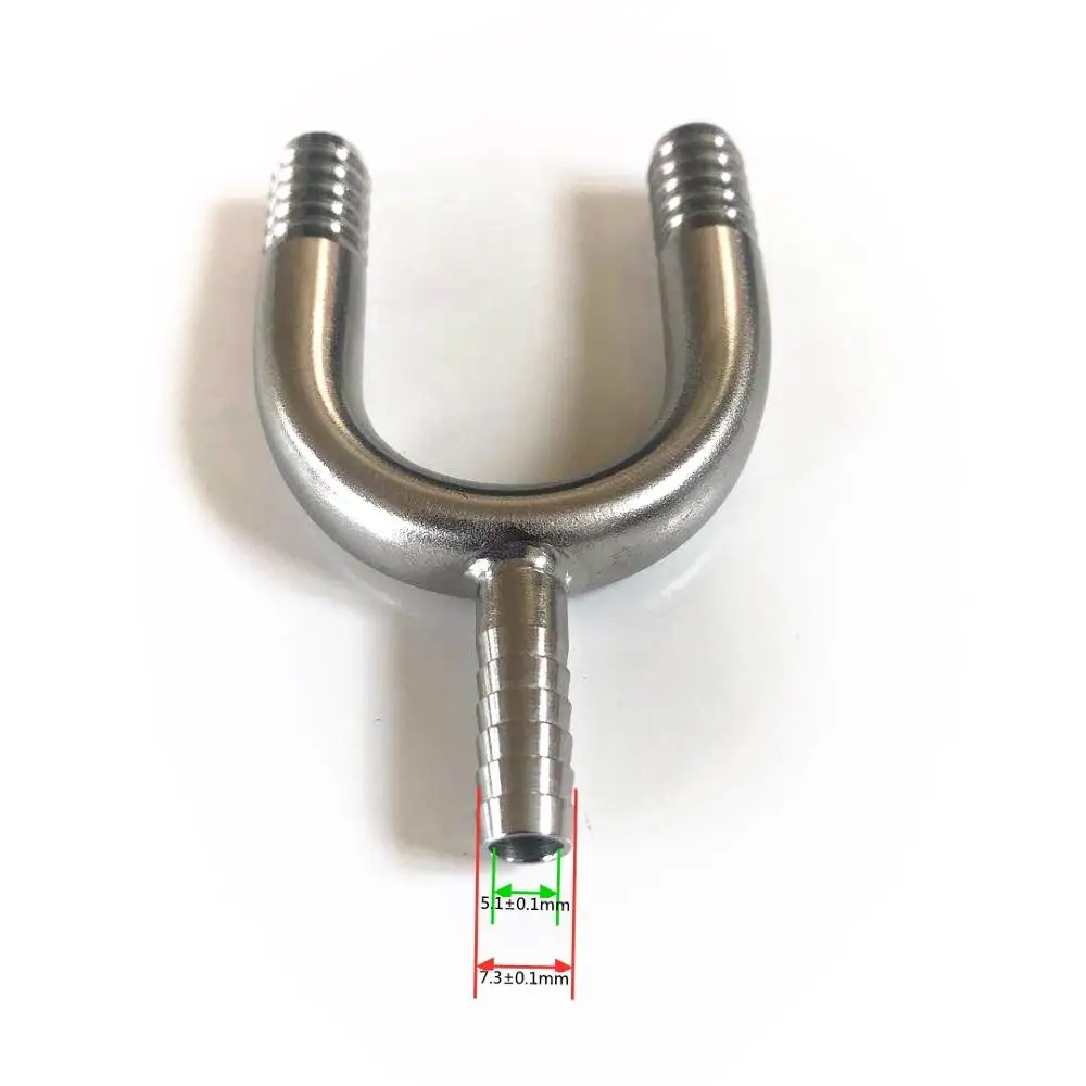 Y-shape 304 stainless steel barbed tee Joint ，Home brewed BEER Hose connection adapter, American standard food grade material