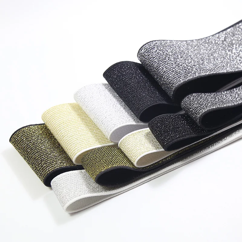 

Multi-size gold Elastic Bands 38~50MM Elastic Ribbon Clothing Bags Trousers Elastic Rubber DIY Sewing Accessories rubber band