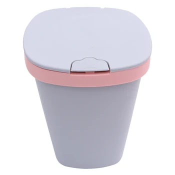 

Push-button Plastic Trash Can For Garbage Bags Silent Garbage Can Square Trash Can Stylish Living Room Kitchen Garbage Cans