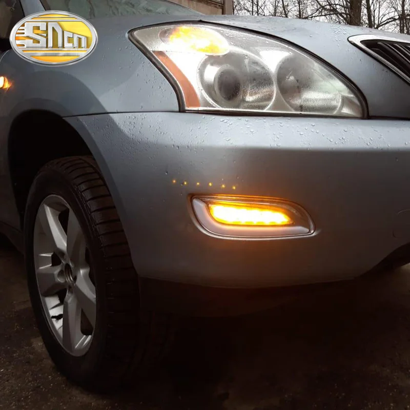 2 шт. для Lexus RX300 RX330 RX350 2003-2009 желтый указатель поворота реле Водонепроницаемый ABS 12В дневные ходовые огни лампы светодиодный дневной светильник