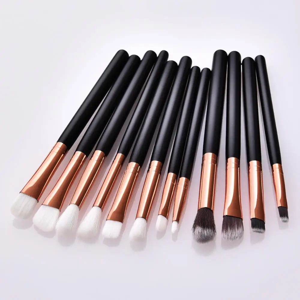 SAIANTTH 12pcs eyes makeup brushes set tool Make up Toiletry Kit Wool Brand pincel maleta de maquiagem Nose Shadow Eyeliner lip