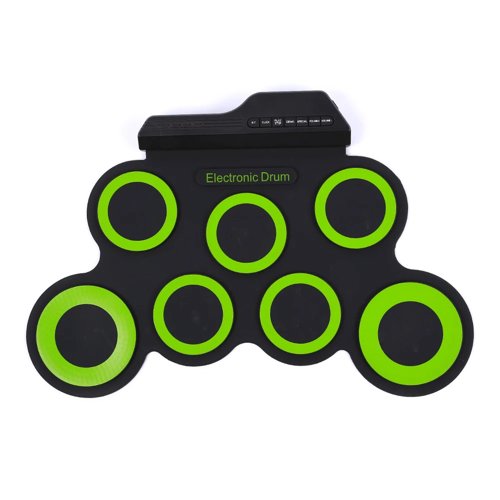 Электронный барабан портативный USB силиконовый W/Stick 7 Pad Музыкальный Профессиональный барабан Ударные Инструменты Поддержка внешних наушников