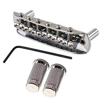

Threaded Saddle Guitar Bridge with Mounting Cup for Mustang Jazzmaster Chrome