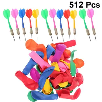 

512pcs Darts Balloon Set Throwing Dart Game Kit Assorted Darts Balloon Toys Entertainment Supplies (12pcs Darts,500pcs Balloons)