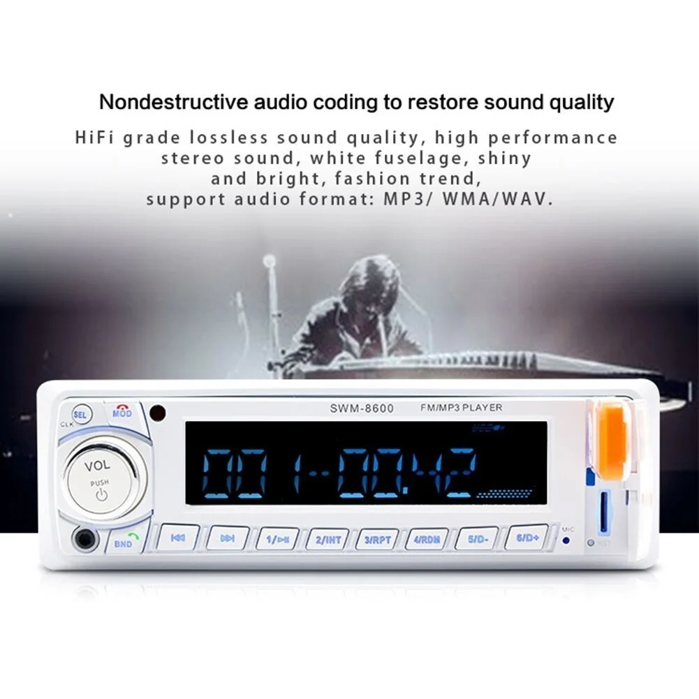 SWM 8600 ЖК экран Автомобильный MP3 плеер Стерео аудио Bluetooth Вызов Подключаемая карта