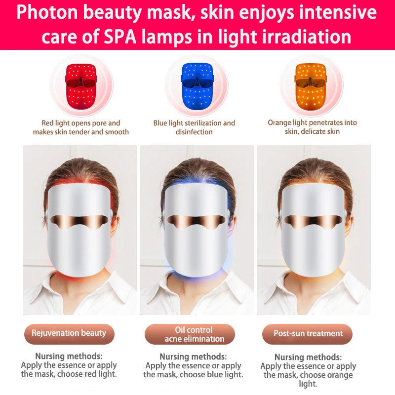 Красный светильник светодиодный маска для лица Belleza красота омоложение кожи