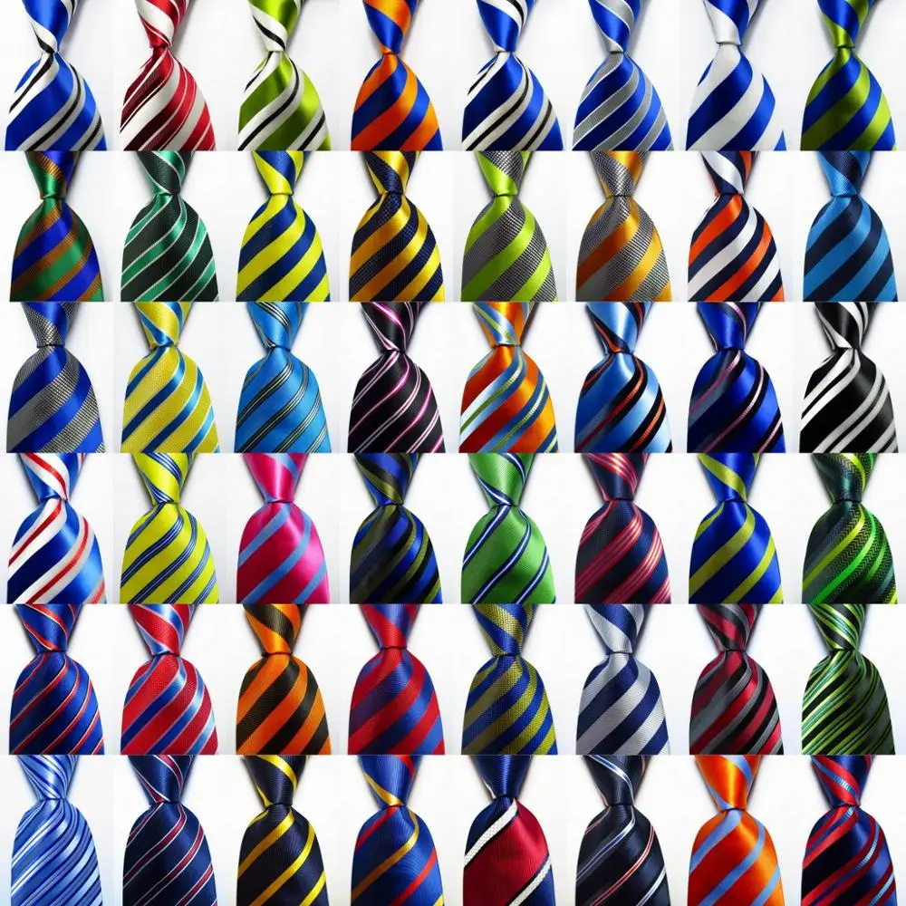 Neck Tie Men's 9cm Silk Necktie Set Striped JACQUARD WOVEN