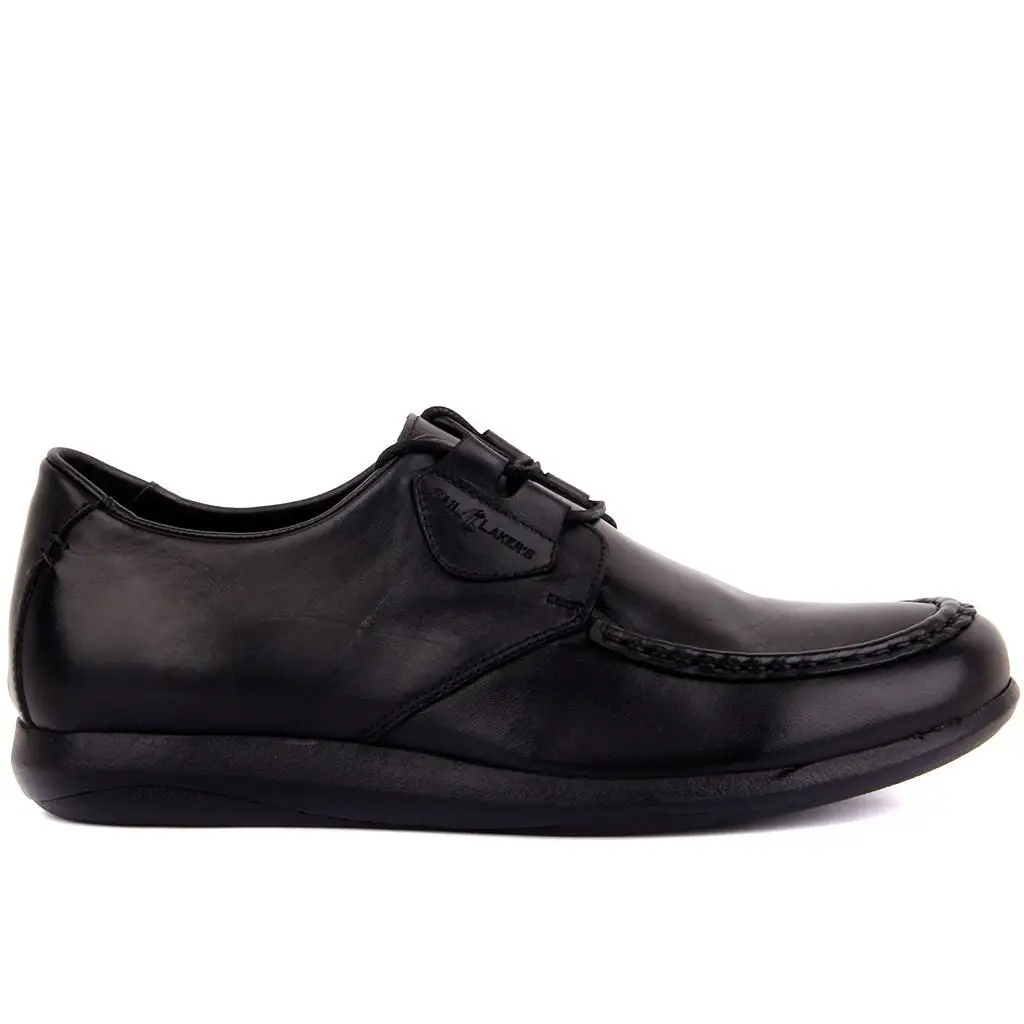 

Sail-Lakers Black Leather Men 'S Casual Shoes