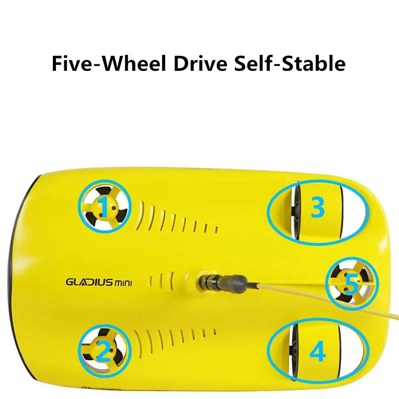Gladius mini drones Five-Wheel Drive Miniature Underwater Submarine Drone Diving Drone with 4K Camera One-button lock depth 100m 2